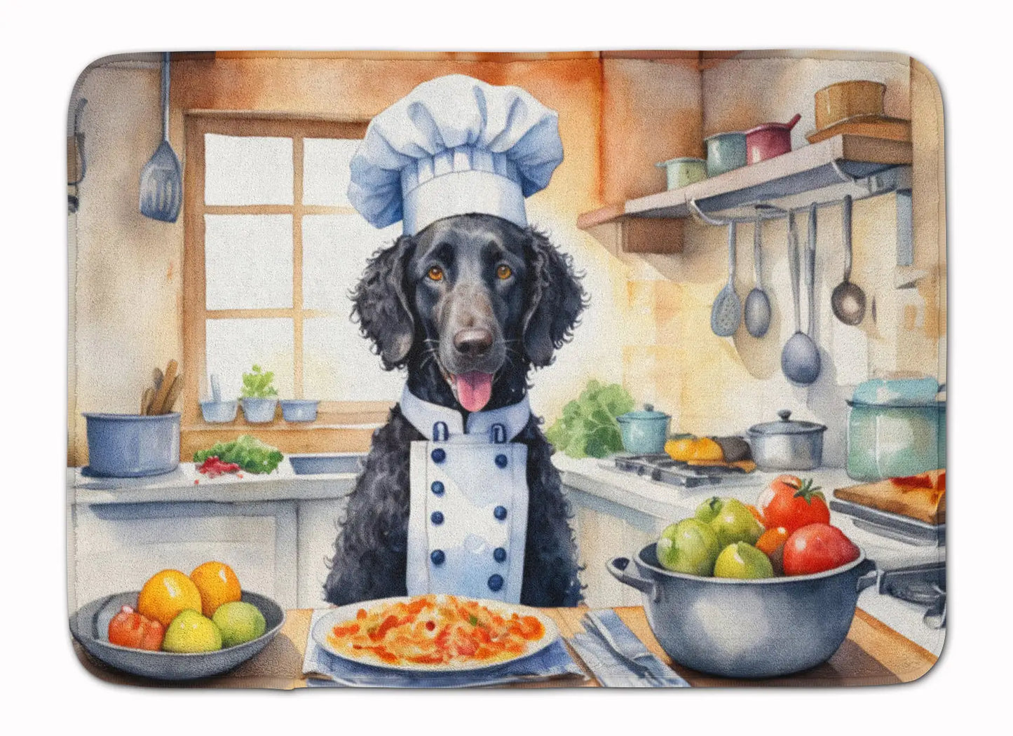 Curly-Coated Retriever The Chef Memory Foam Kitchen Mat