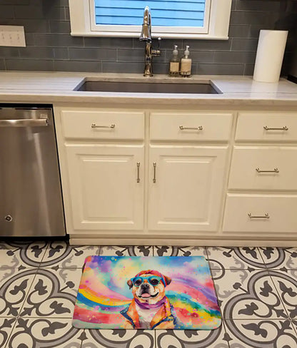 Pug Hippie Dawg Memory Foam Kitchen Mat