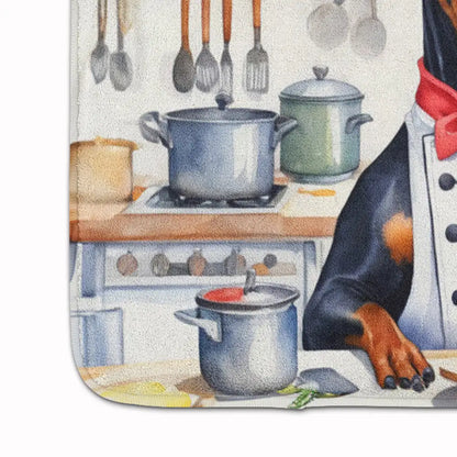 Doberman Pinscher The Chef Memory Foam Kitchen Mat