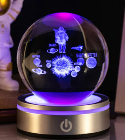 3D Inner Carving Luminous Crystal Ball