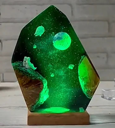 Handmade Resin Ocean Lamp - Epoxy Bedside Light