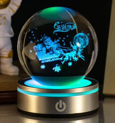 3D Inner Carving Luminous Crystal Ball