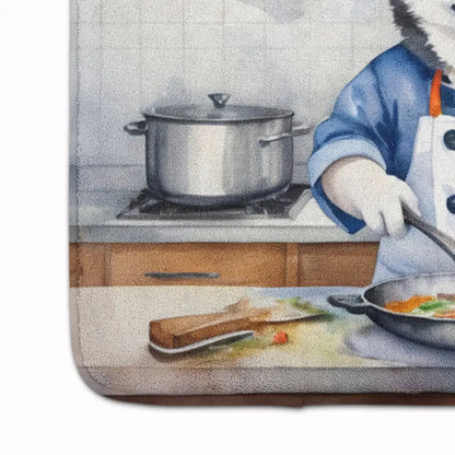 Siberian Husky The Chef Memory Foam Kitchen Mat