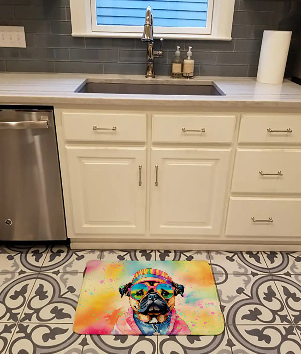 Pug Hippie Dawg Memory Foam Kitchen Mat