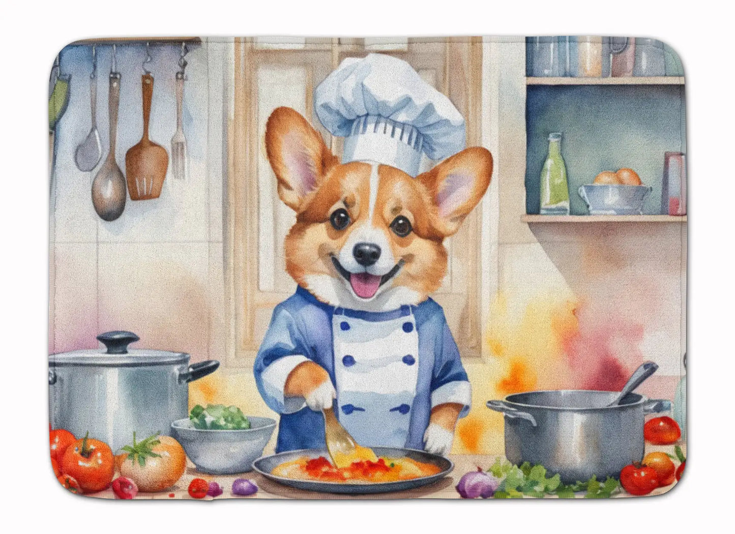 Corgi The Chef Memory Foam Kitchen Mat